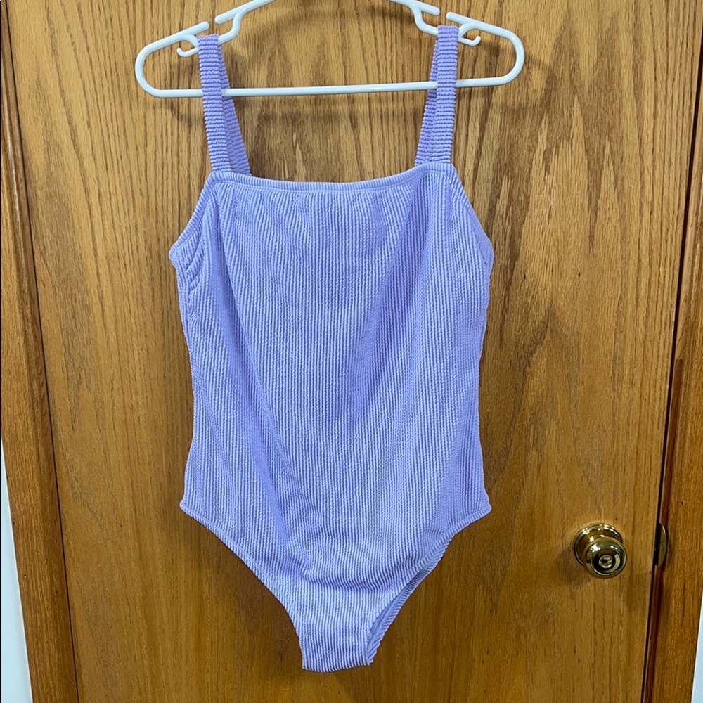 Kona sol Purple Ribbed Swimsuit